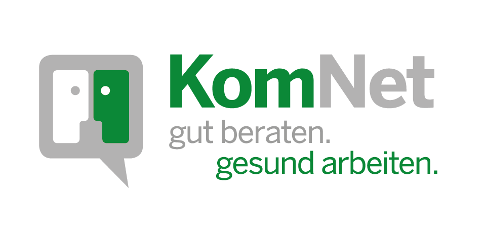 Logo KomNet "gut beraten. gesund arbeiten."